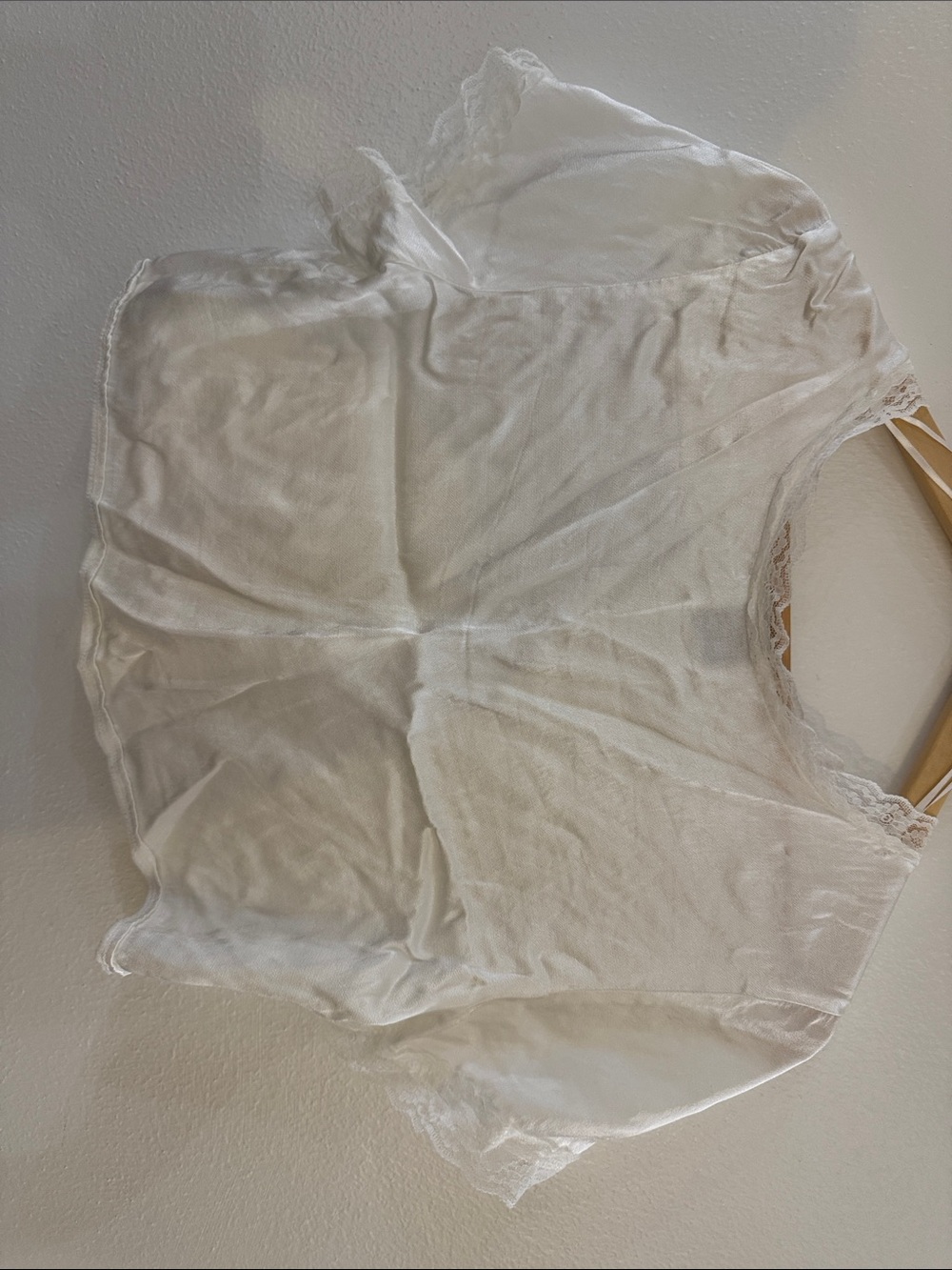Princess Polly White Lace-Trim Tie-Front Crop Blouse - Picture 2 of 2